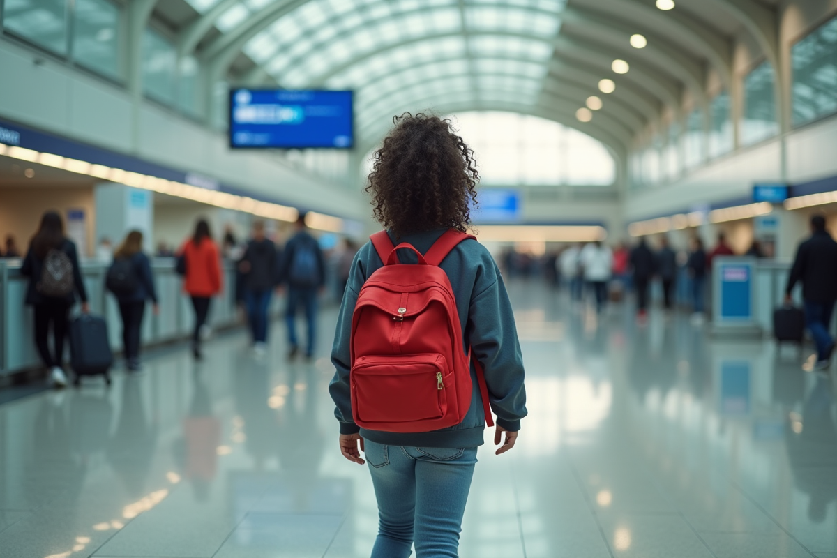 Fille de 15 ans marchant vers le comptoir d