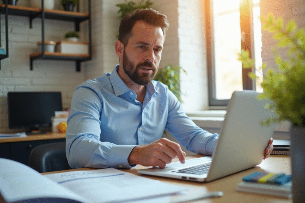 Propriétaire d'une petite entreprise de construction au bureau lumineux