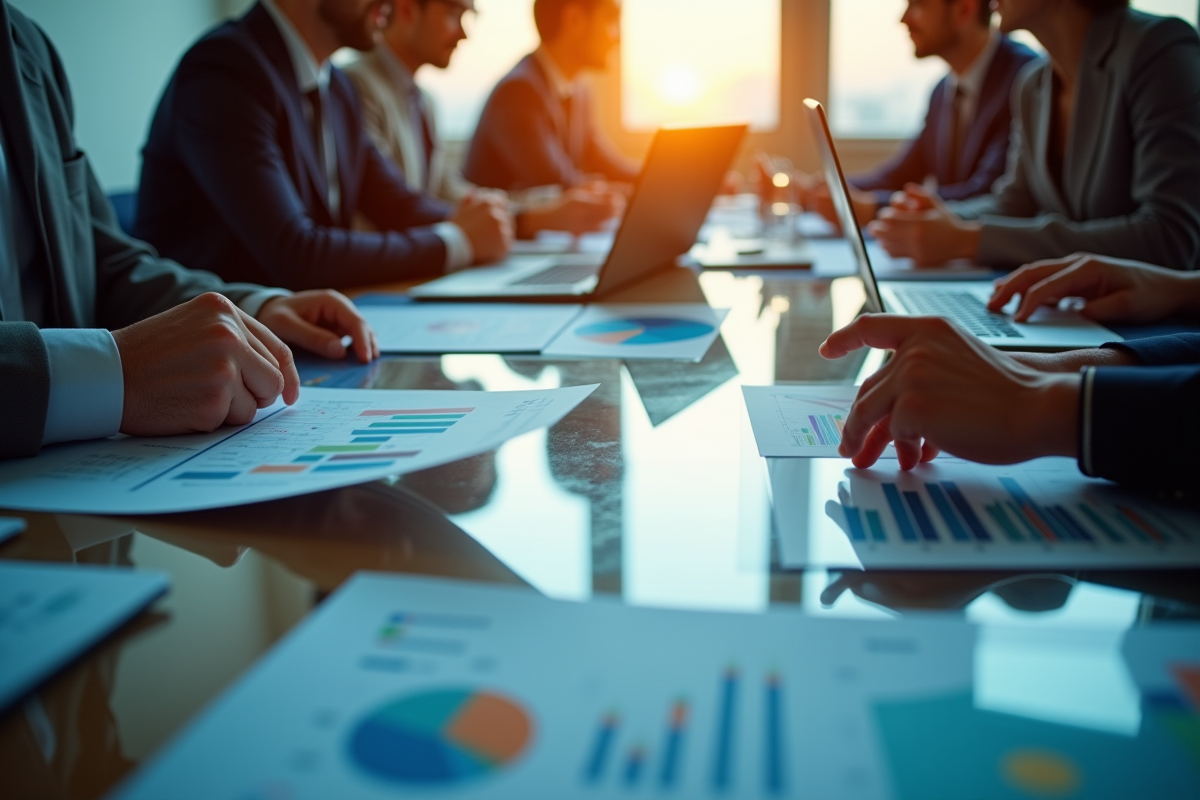 Professionnels en réunion autour d